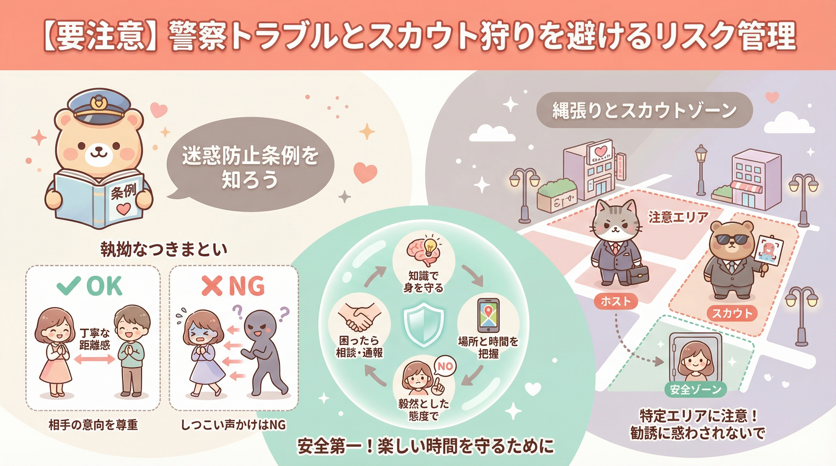 【要注意】警察トラブルとスカウト狩りを避けるリスク管理