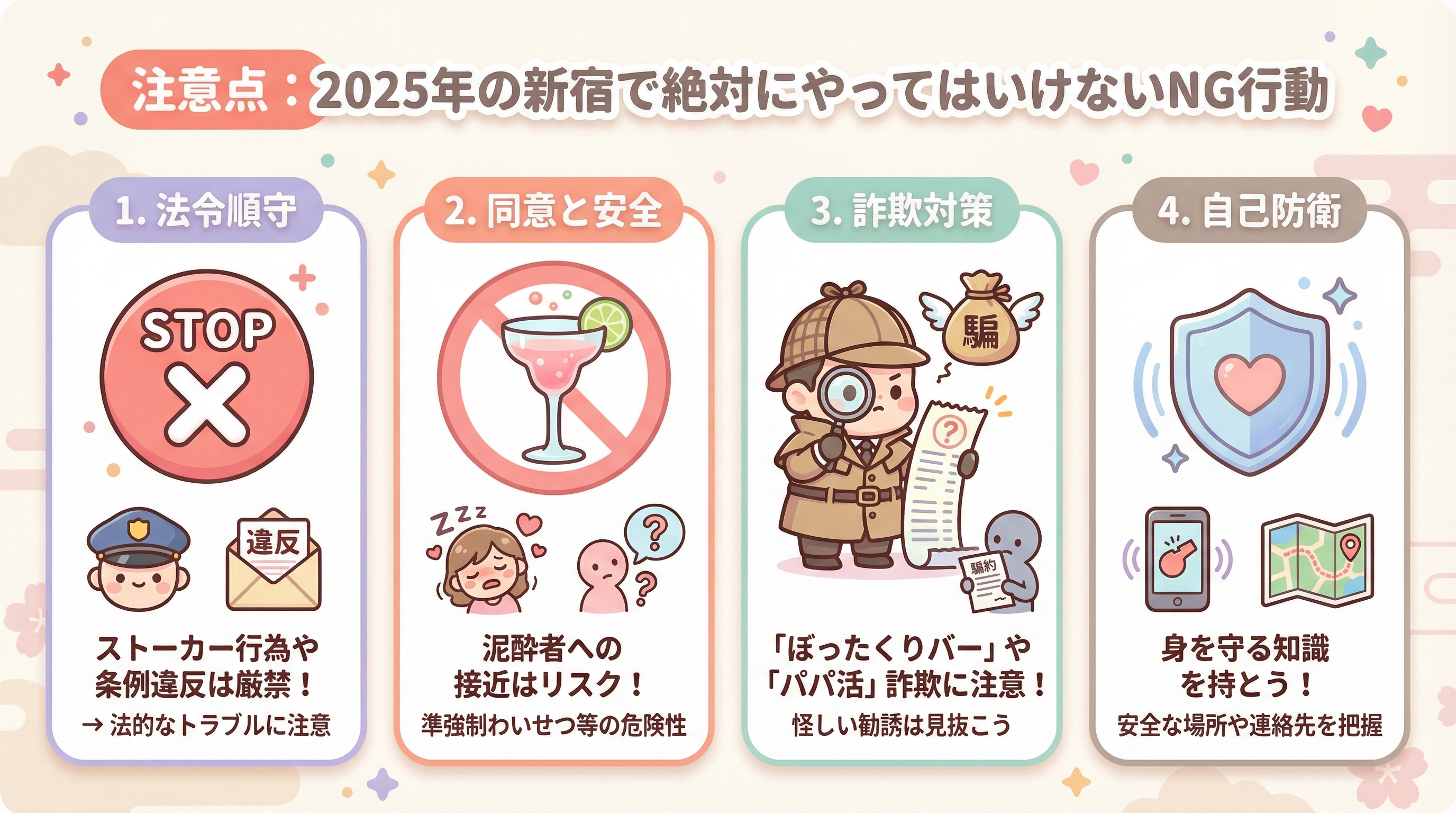 注意点:2025年の新宿で絶対にやってはいけないNG行動
