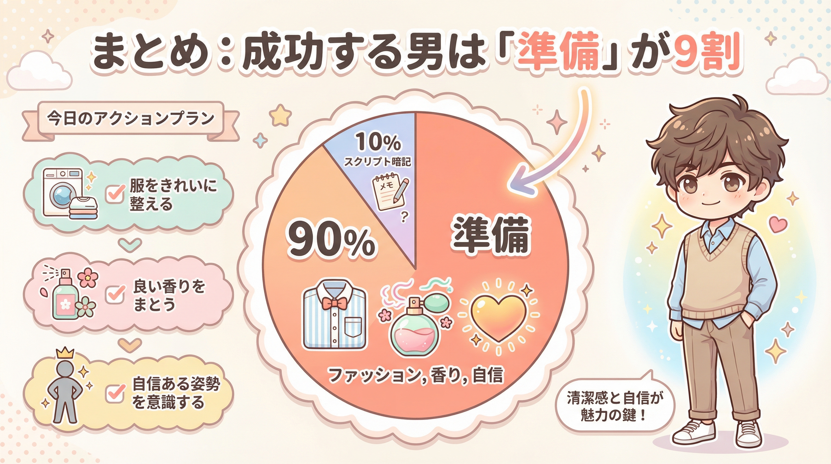 まとめ:成功する男は「準備」が9割