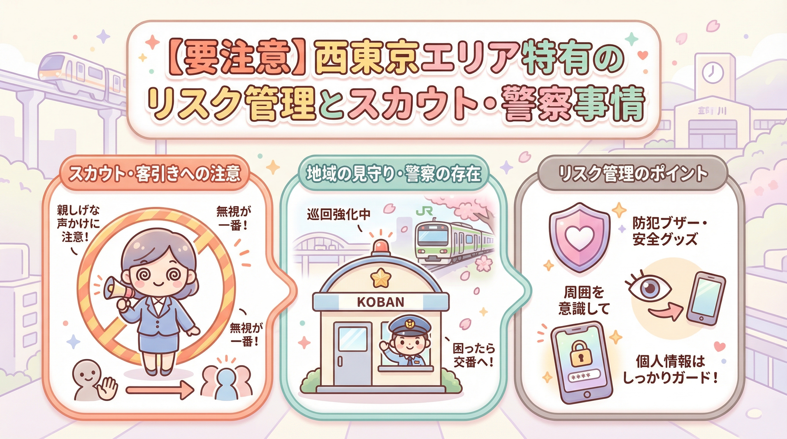 【要注意】西東京エリア特有のリスク管理とスカウト・警察事情