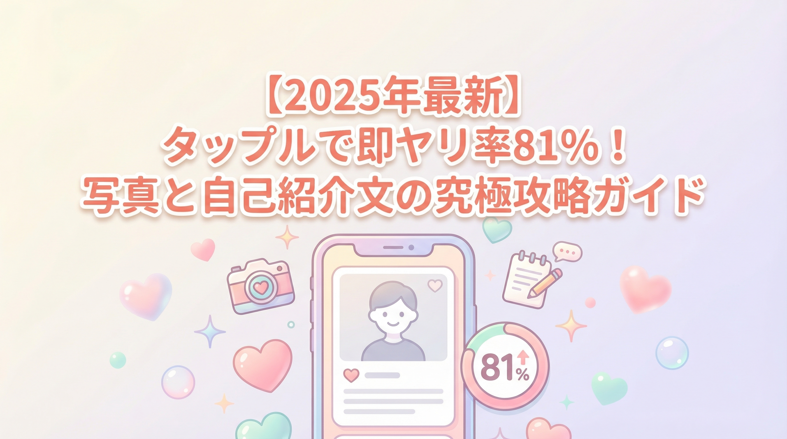 【2025年最新】タップルで即ヤリ率81％！写真と自己紹介文の究極攻略ガイド