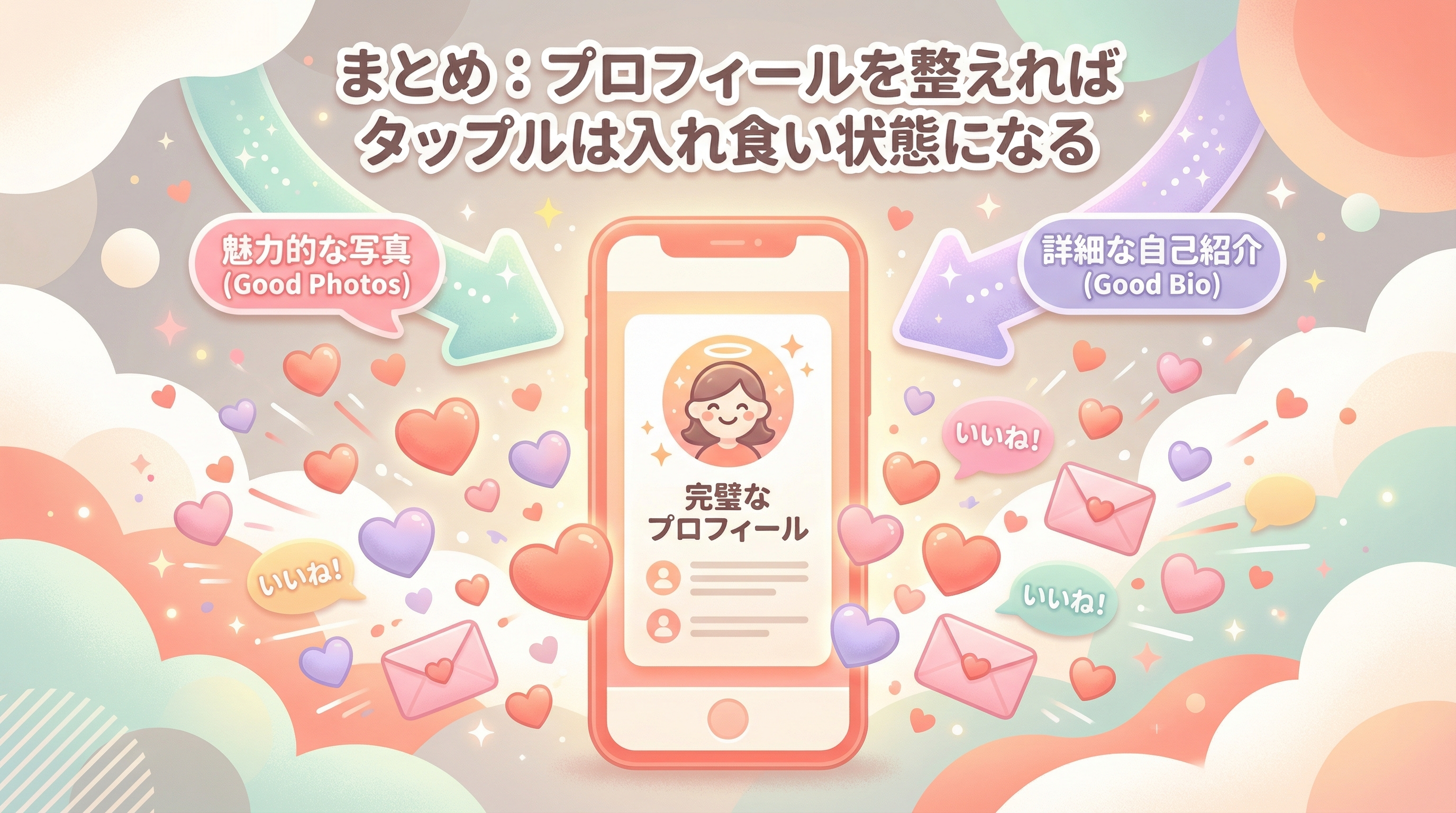 まとめ：プロフィールを整えればタップルは入れ食い状態になる