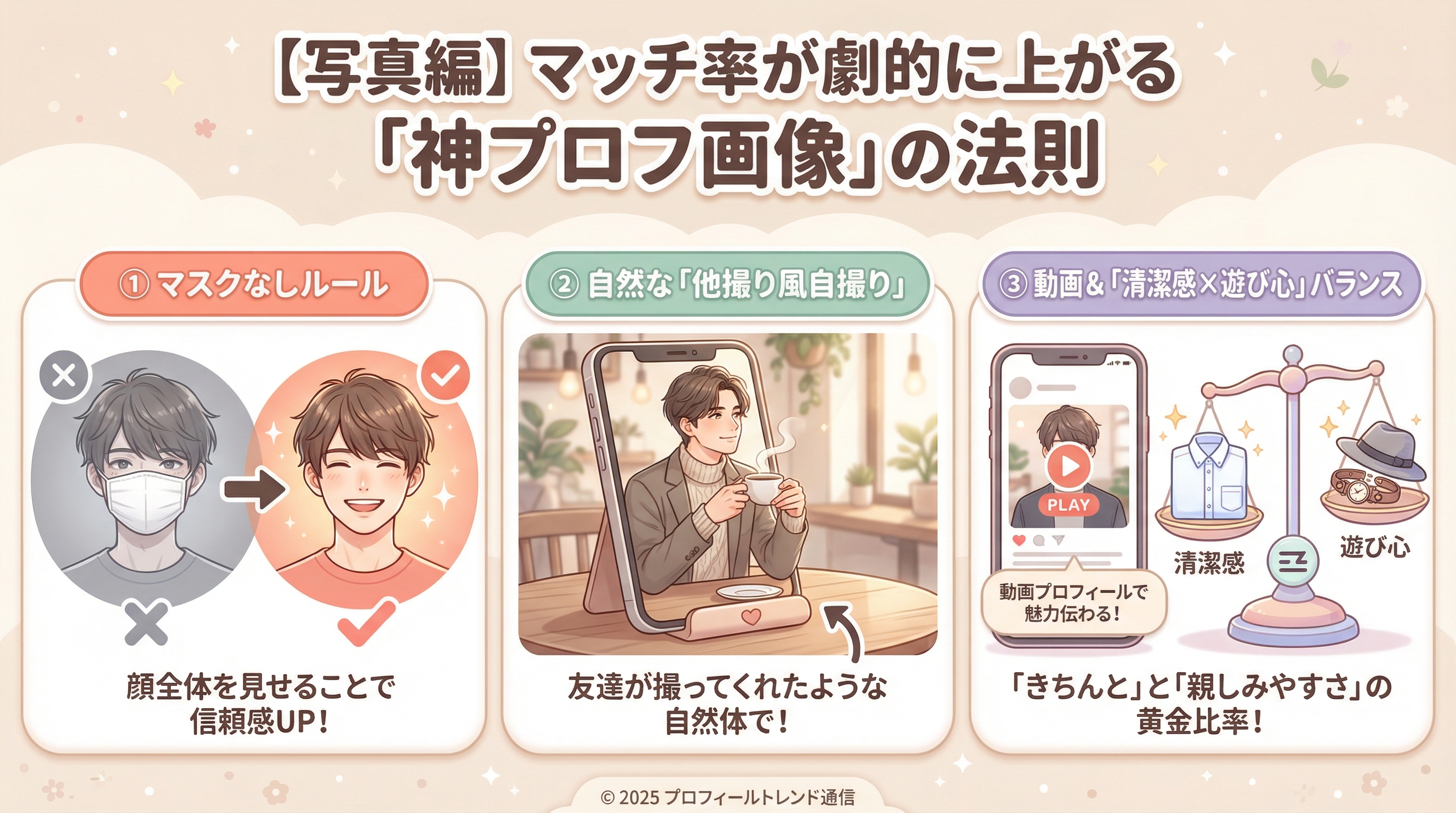 【写真編】マッチ率が劇的に上がる「神プロフ画像」の法則