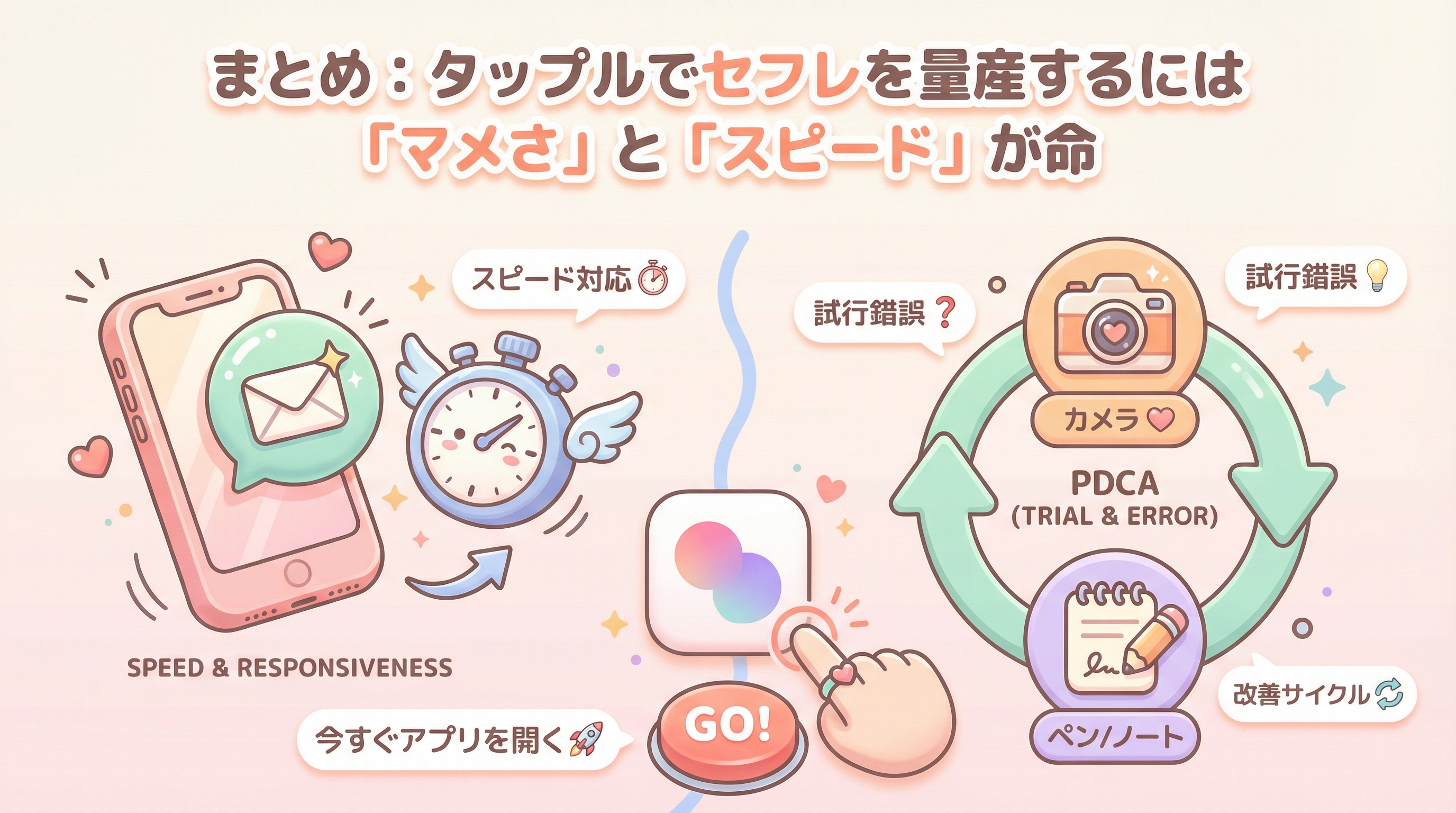 まとめ：タップルでセフレを量産するには「マメさ」と「スピード」が命