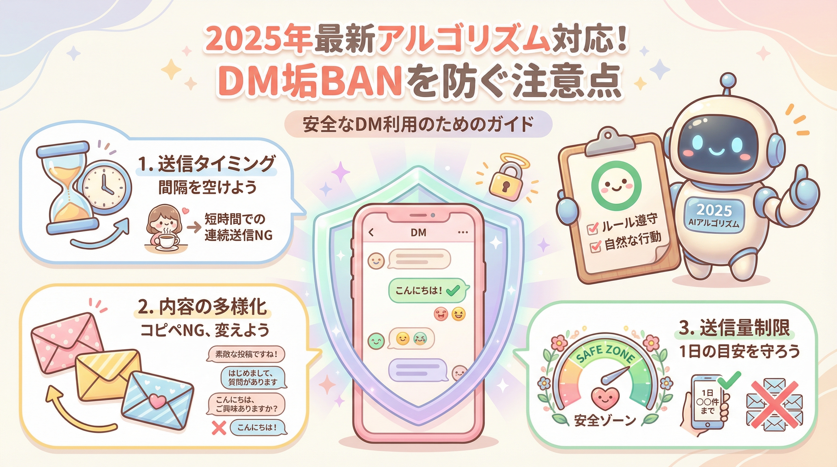 2025年最新アルゴリズム対応!DM垢BANを防ぐ注意点