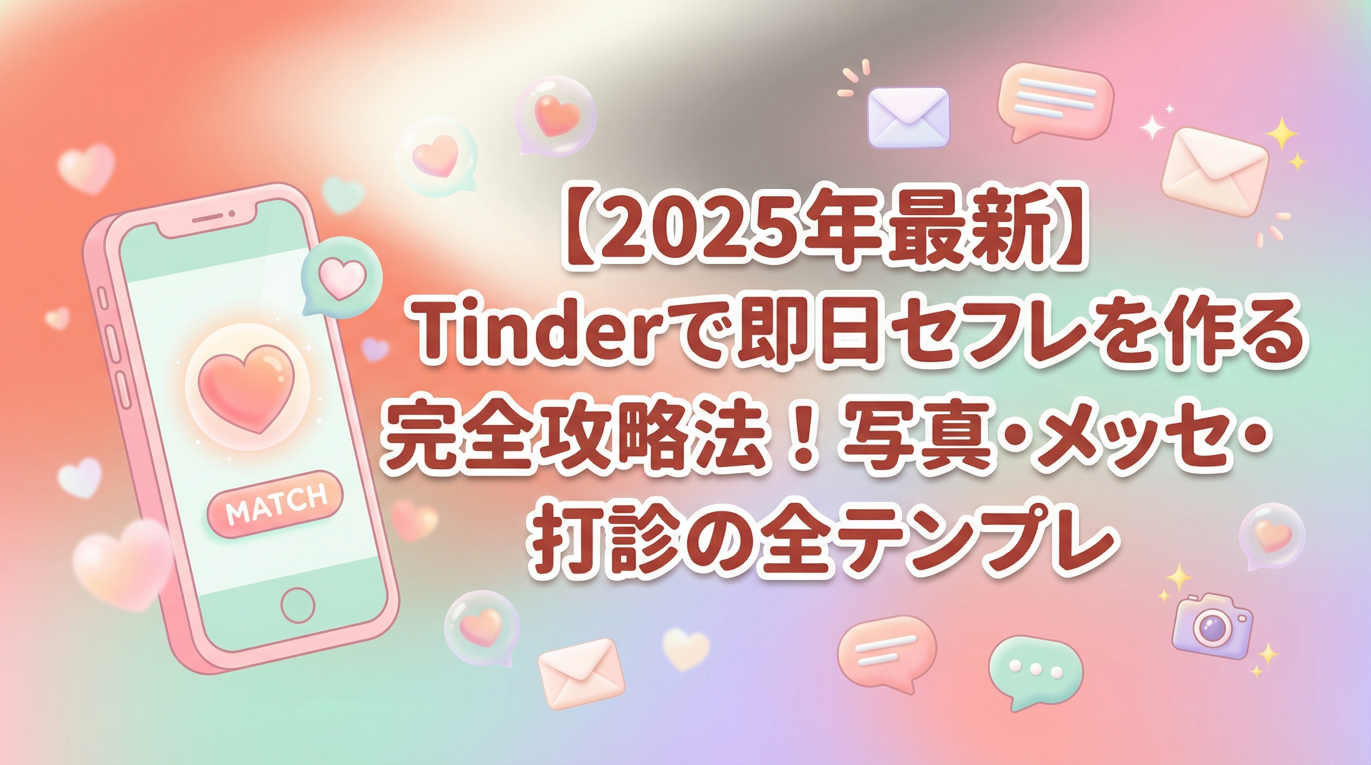 【2025年最新】Tinderで即日セフレを作る完全攻略法！写真・メッセ・打診の全テンプレ