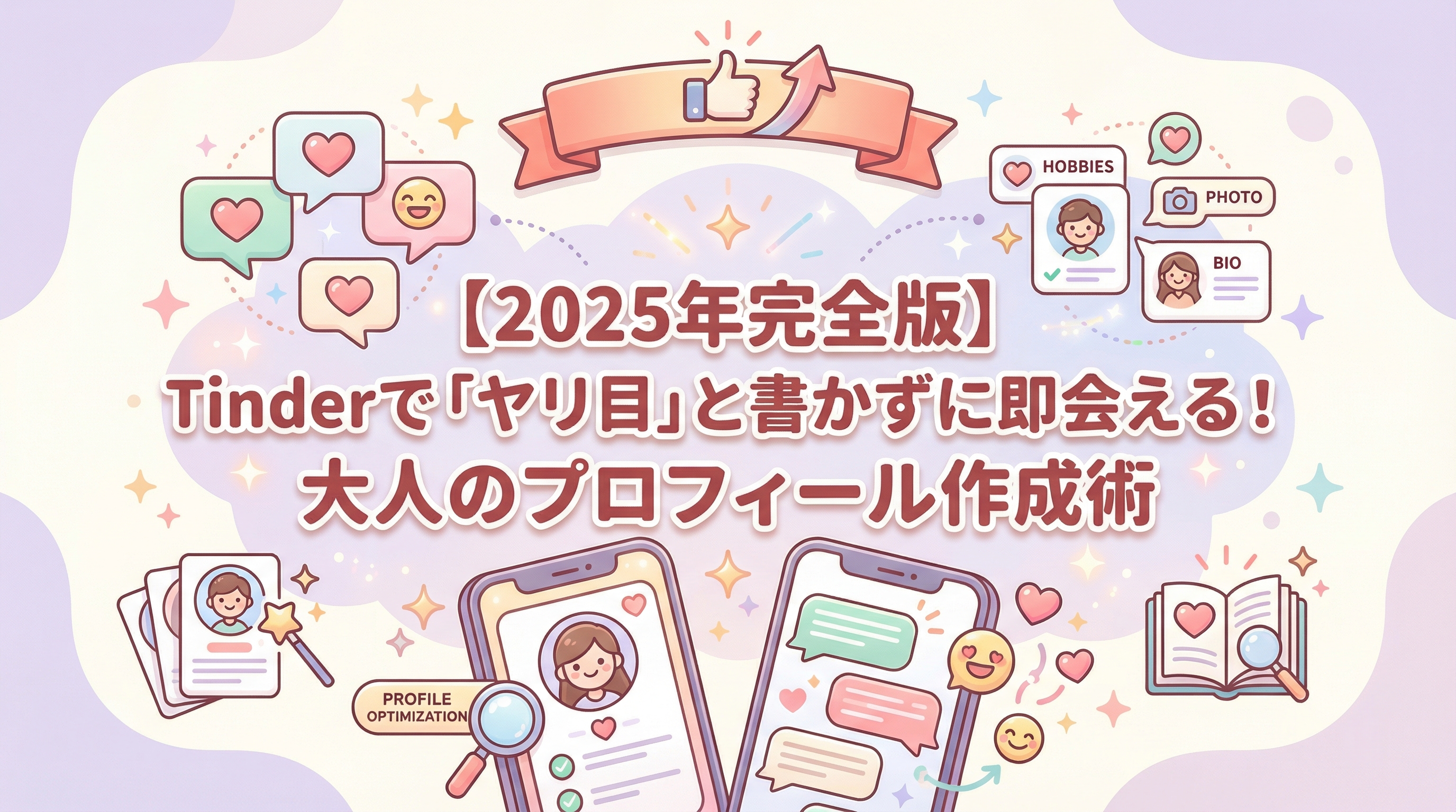 【2025年完全版】Tinderで「ヤリ目」と書かずに即会える！大人のプロフィール作成術