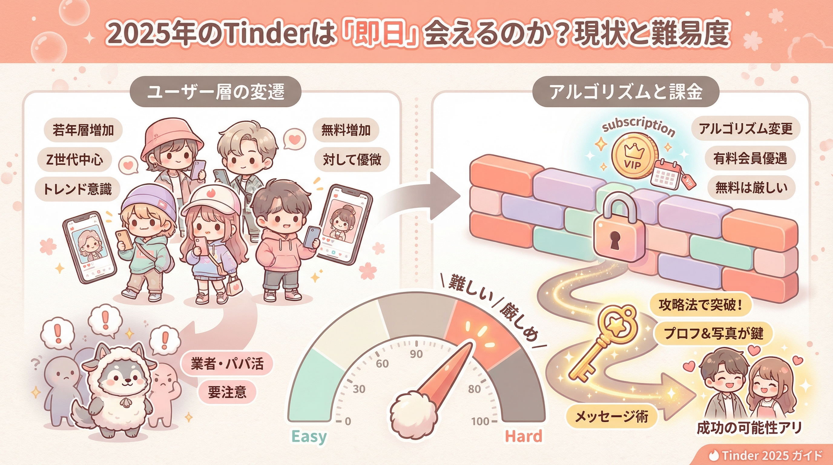 2025年のTinderは「即日」会えるのか?現状と難易度