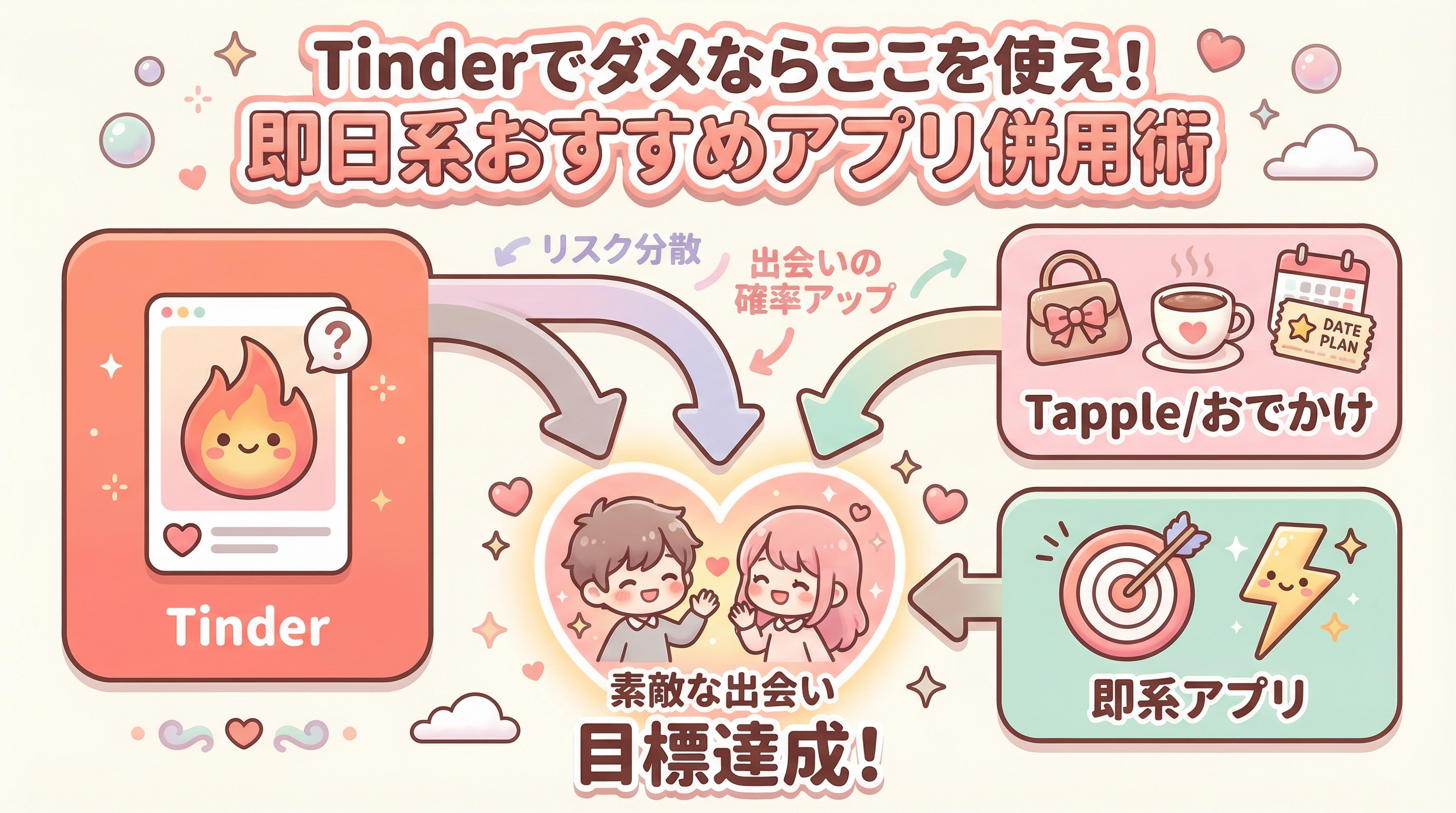 Tinderでダメならここを使え!即日系おすすめアプリ併用術