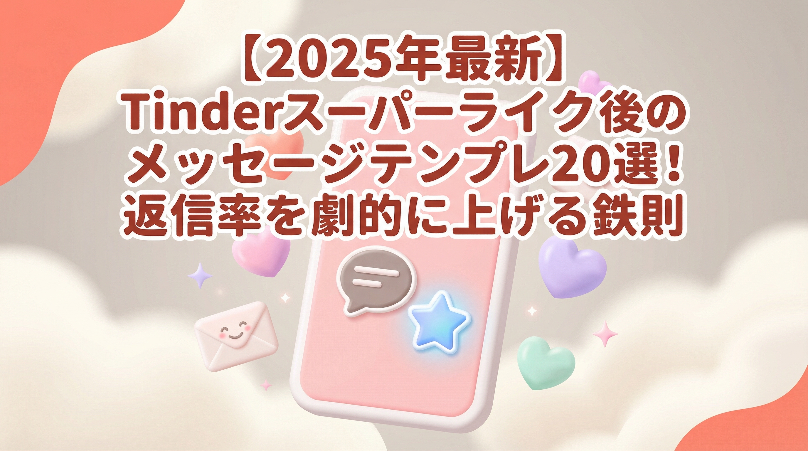【2025年最新】Tinderスーパーライク後のメッセージテンプレ20選！返信率を劇的に上げる鉄則