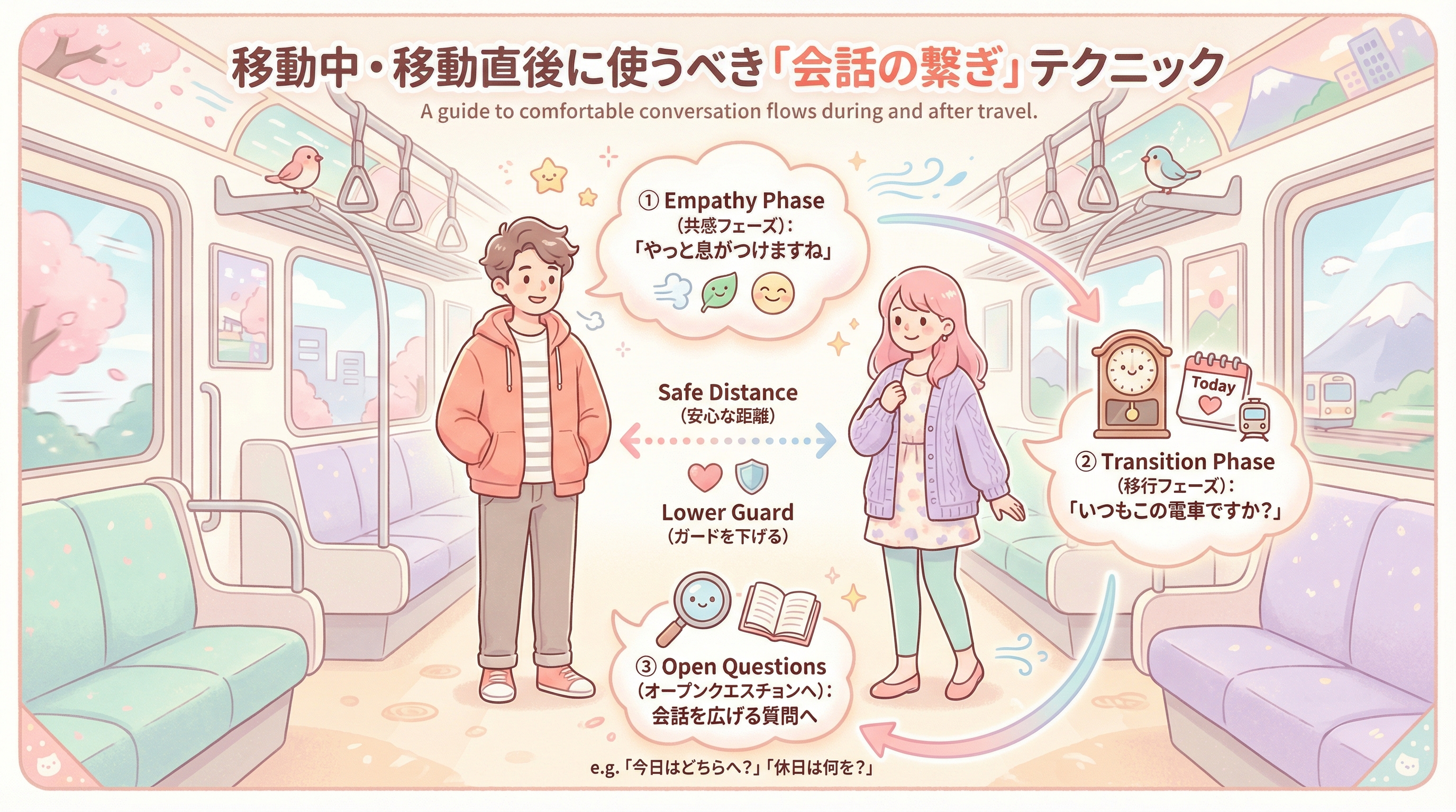 移動中・移動直後に使うべき「会話の繋ぎ」テクニック