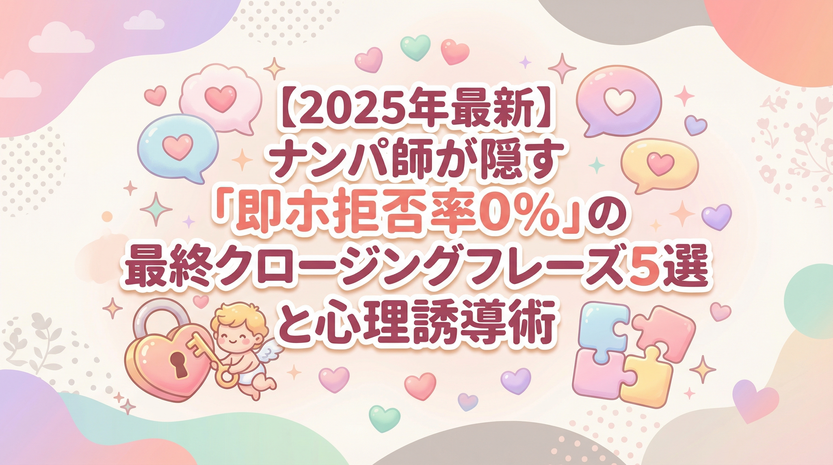 【2025年最新】ナンパ師が隠す「即ホ拒否率0％」の最終クロージングフレーズ5選と心理誘導術