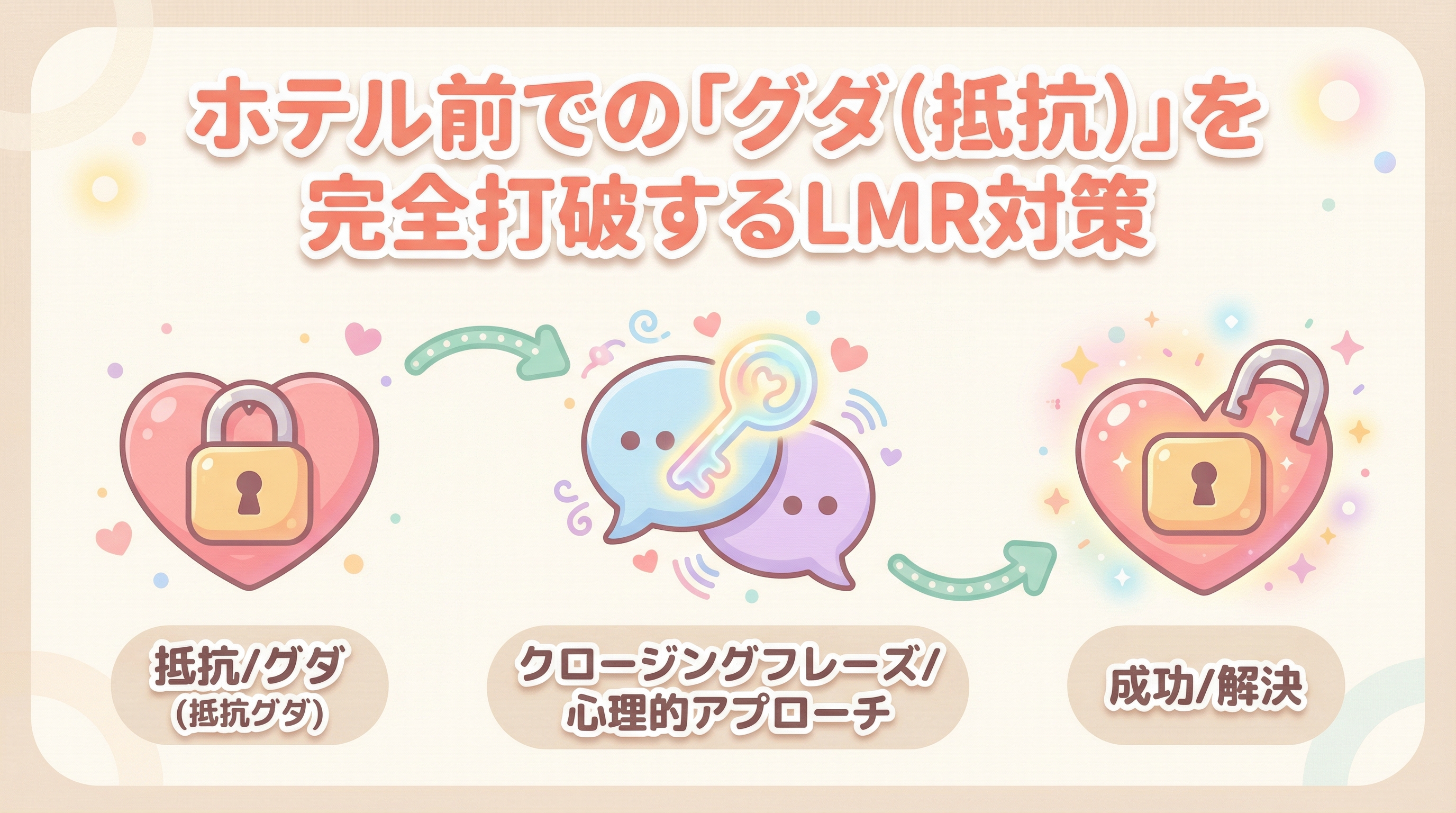 ホテル前での「グダ(抵抗)」を完全打破するLMR対策