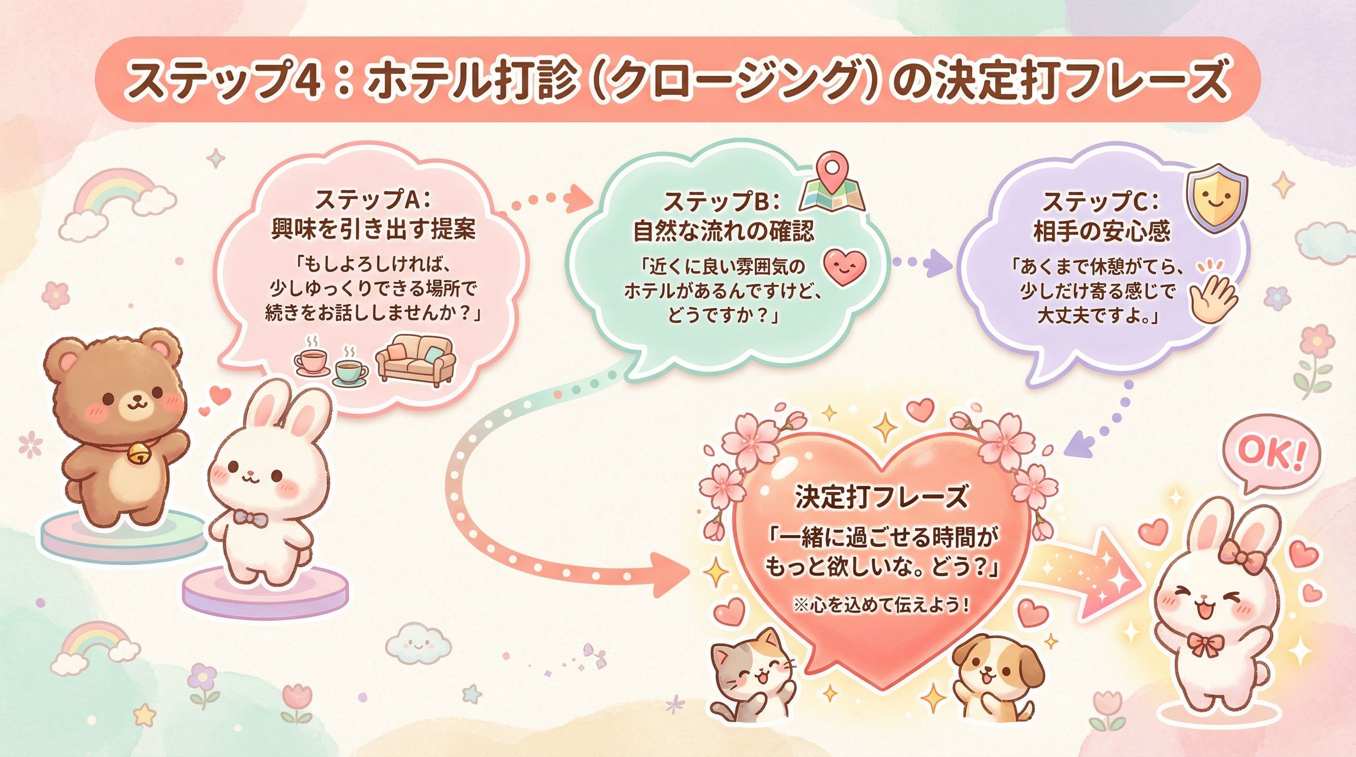 ステップ4：ホテル打診（クロージング）の決定打フレーズ