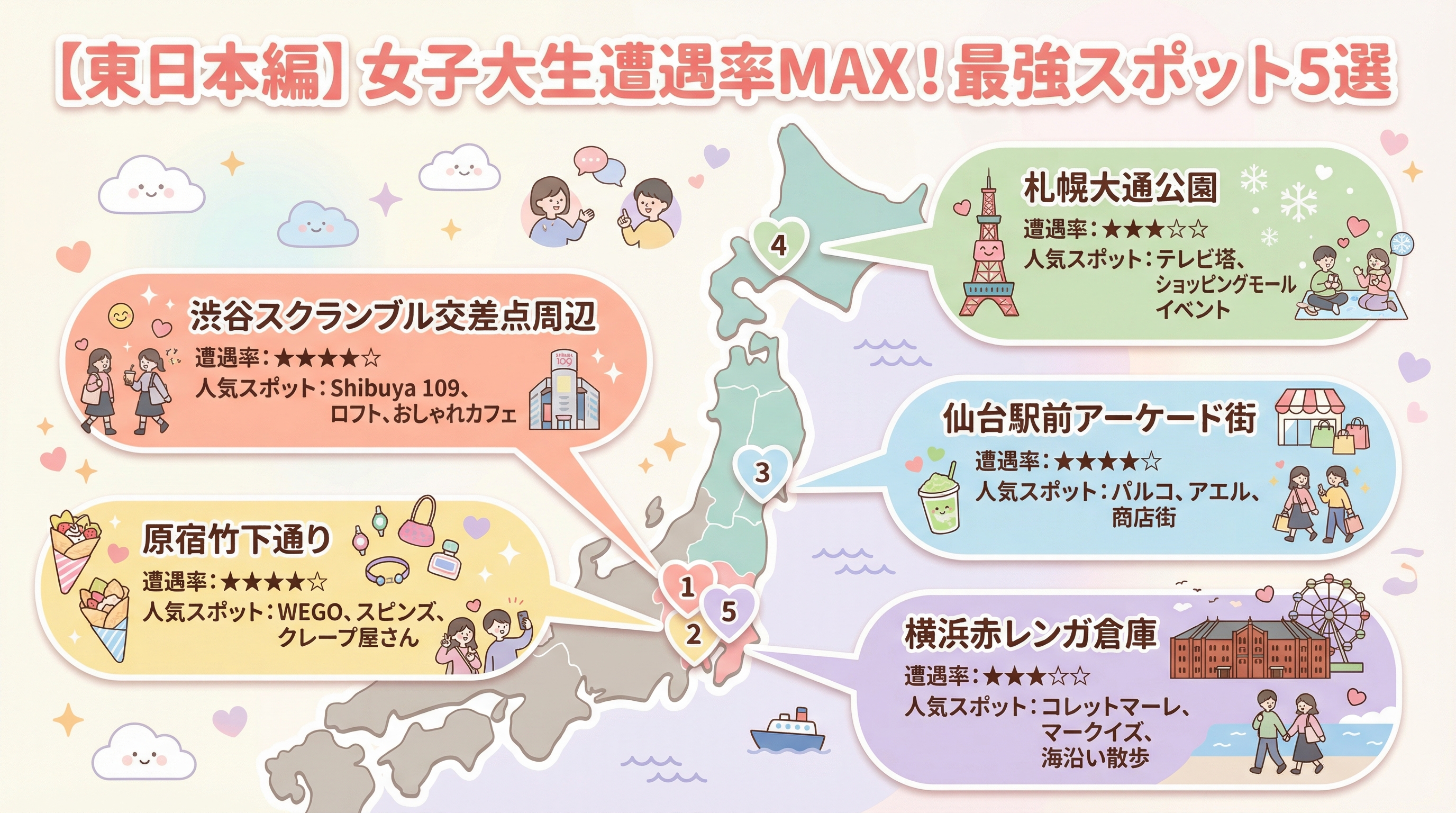 【東日本編】女子大生遭遇率MAX!最強スポット5選