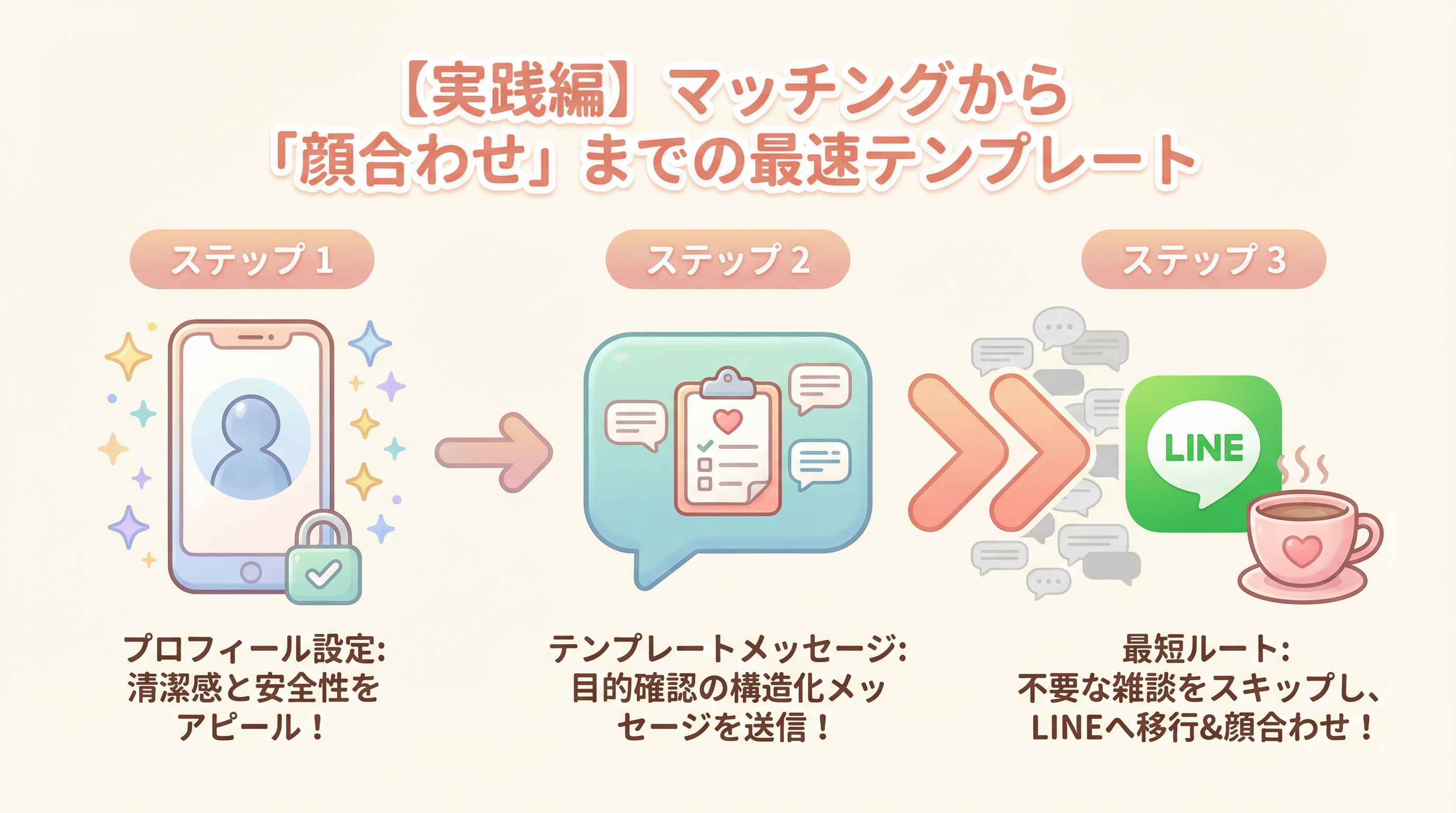 【実践編】マッチングから「顔合わせ」までの最速テンプレート