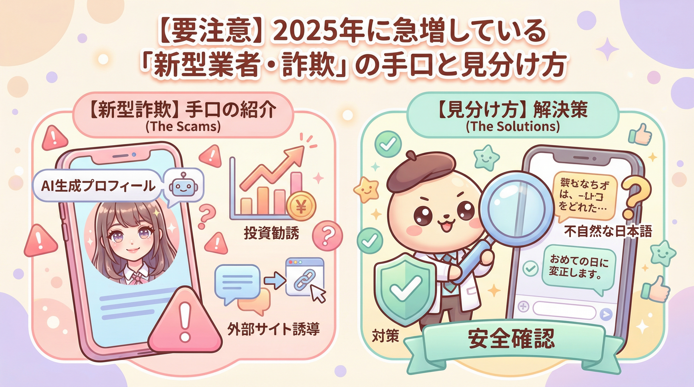 【要注意】2025年に急増している「新型業者・詐欺」の手口と見分け方