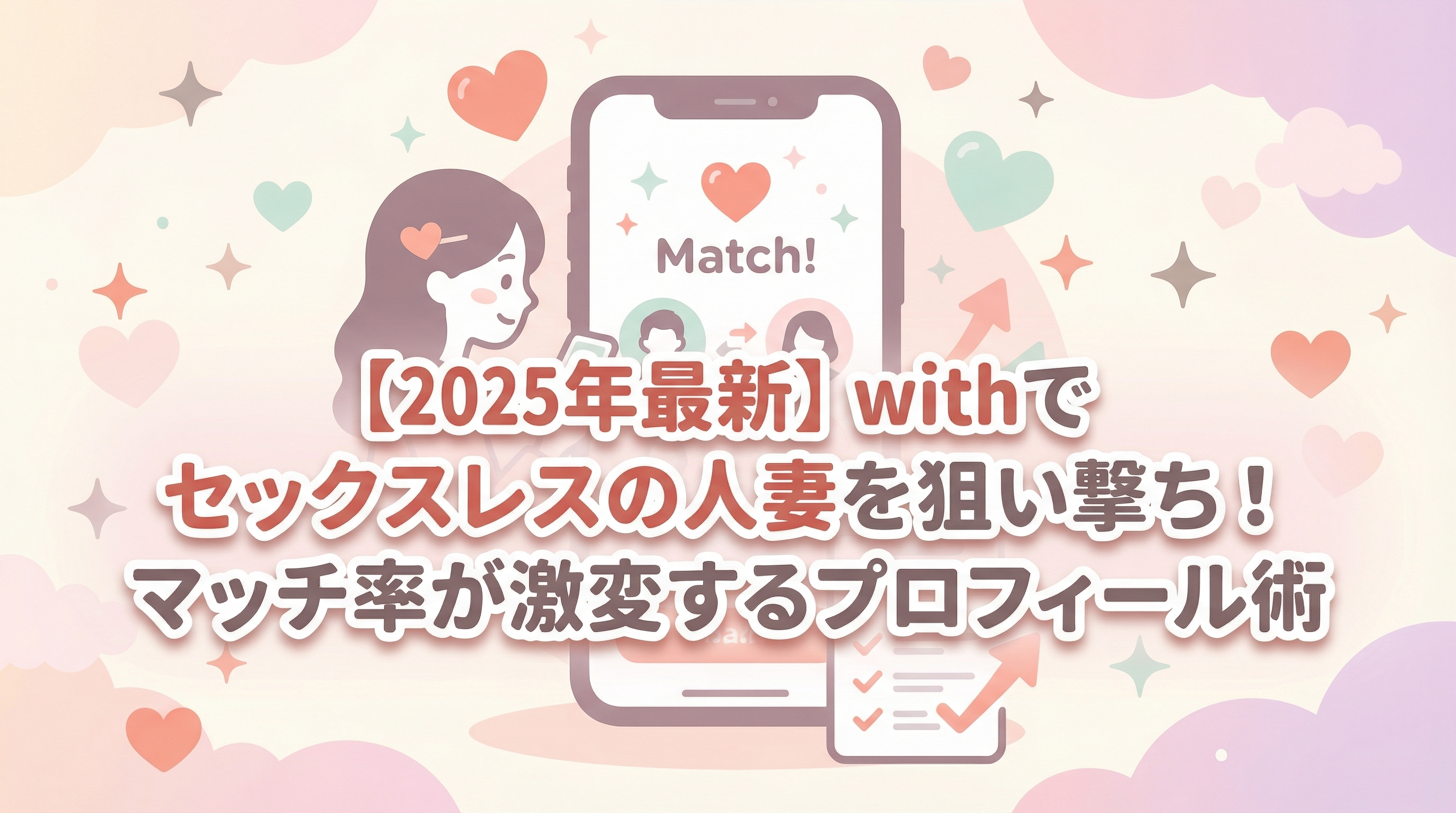 【2025年最新】withでセックスレスの人妻を狙い撃ち！マッチ率が激変するプロフィール術