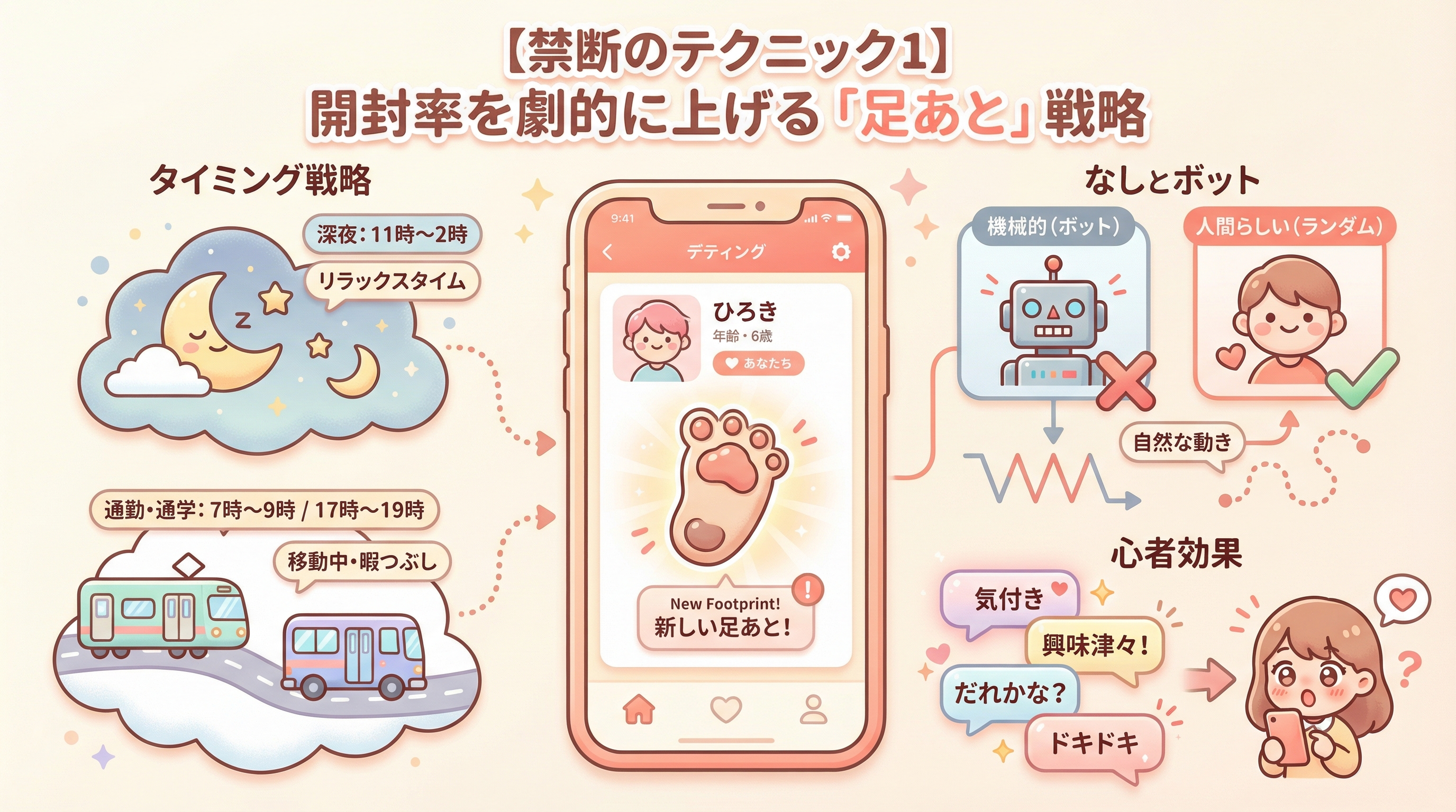 【禁断のテクニック1】開封率を劇的に上げる「足あと」戦略